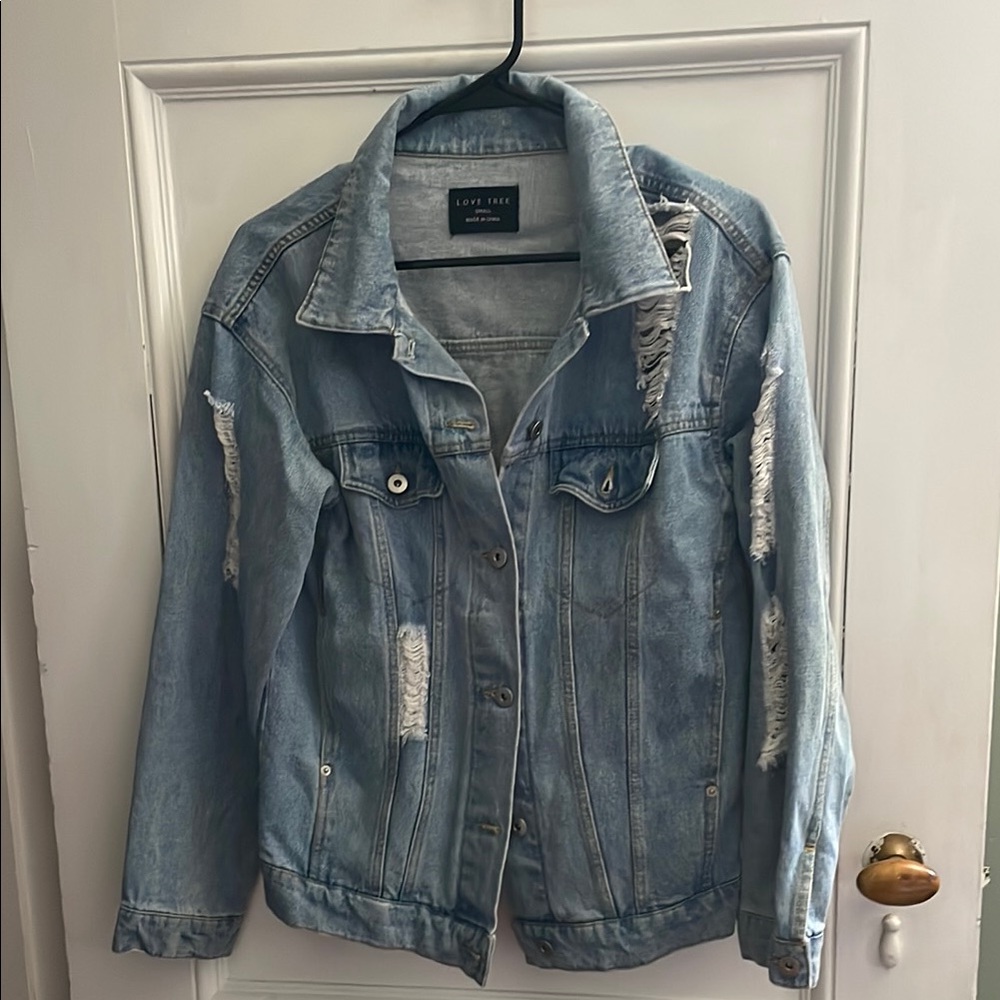 Love Tree Blue Jean Jacket Classic Style